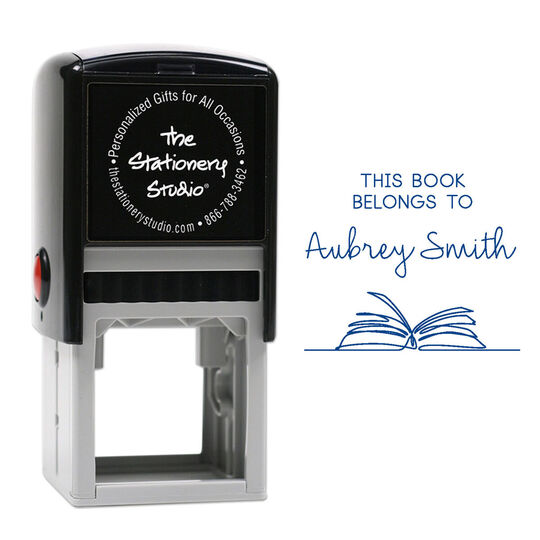 Open Book Self-Inking Book Stamp